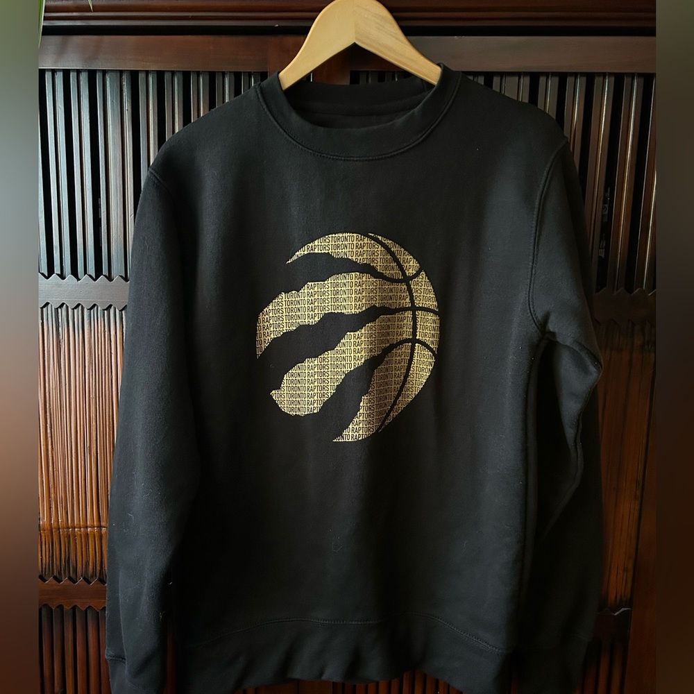 Toronto Raptors Black and Gold Crewneck Sweatshirt